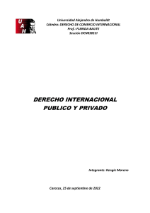 DERECHO INTERNACIONAL PUBLICO Y PRIVADO