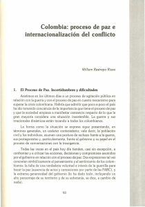 Colombia: proceso de paz e internacionalización del conflicto