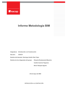 INFORME METODOLOGIA BIM E Bustamante, C. Cancino, B,Vasquez
