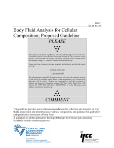 CLSI-H56-Body fluid analysis for cellular composition 2006