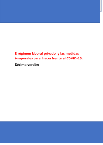 Manual el regimen laboral privado las medidas laborales contra COVID-19