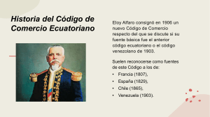 Historia del codigo de comercio ecuatoriano