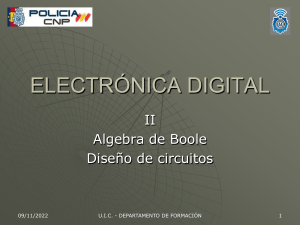 ELECTRONICA DIGITAL 2 algebra boole