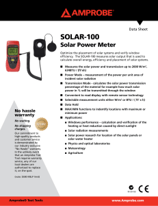 SOLAR-100 Solar Power Meter