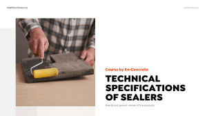 U2 Sealers TECHNICAL SPECIFICATIONS OF SEALERS