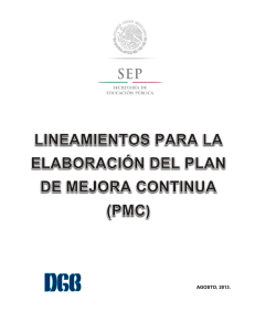 Lineamientos para la elaboración del PMC Ago-2013