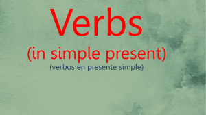 clase verbos presente simple