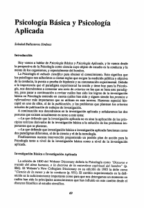 09. Psicología Básica y Psicología Aplicada autor Soledad Ballesteros Jiménez