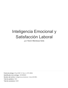 Inteligencia Emocional y Satisfacción Laboral