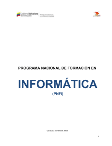 PROGPROGRAMA NACIONAL DE FORMACIÓN EN INFORMÁTICA