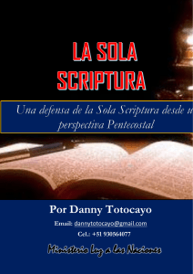 LA SOLA SCRIPTURA (librito apologetico)