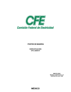 CFE POSTES DE MADERA J6200-01