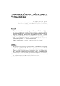 Aproximación psicológica  a la victimología. César Augusto Gíner Alegría 