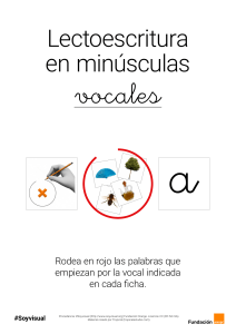 lectoescritura vocales minusculas