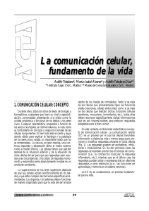 Toledano, Adolfo; La comunicación celular, fundamento de la vida.