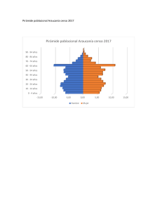 Pirámide poblacional Araucanía censo 2017