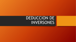 DEDUCCION DE INVERSIONES
