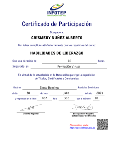 Certificados compilados Crismery