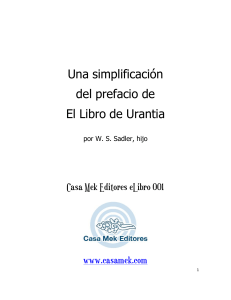 Simplificación del prólogo del Libro de Urantia