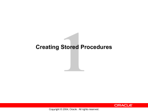 Procedimientos en Base de Datos Oracle