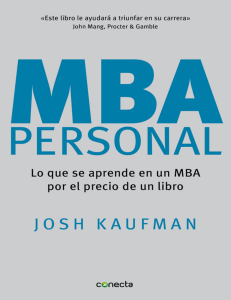 MBA personal (Josh Kaufman)Spanish