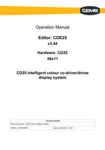 CD25 Colour Display System