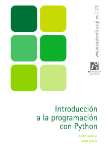 24. Introducción a la Programación con Python autor Andrés Marzal e Isabel Gracia
