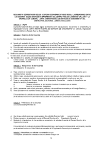 REGLAMENTO DE PRESTACIÓN DE LOS SERVICIOS DE SANEAMIENTO QUE REGULA LAS RELACIONES ENTRE LOS USUARIOS DE LOS SERVICIOS DE SANEAMIENTO DEL CENTRO POBLADO LA MERCED CALLUÁN Y LA ORGANIZACIÓN COMUNAL