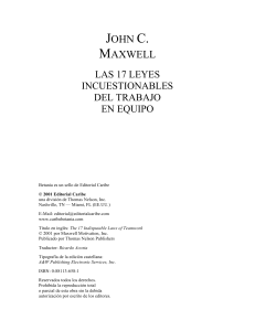 Maxwell Las 17 Leyes Incuestionables del trabajo en equipo
