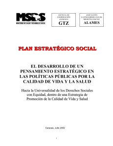 Plan Estratégico Social-MPPS- 2001