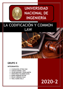 La codificacion y common law