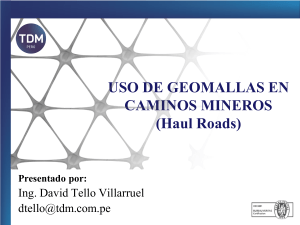 Articulo Tecnico - Uso de Geomallas en Caminos Mineros