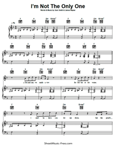I m Not The Only One Sheet Music Sam Smith (SheetMusic-Free.com)