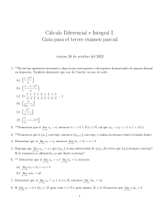 Problemario de cálculo diferencial e integral, matemáticas tema continuidad y funciones con limites.