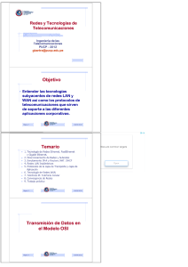 Redes y Tecnologías de Telecomunicaciones. Ingeniería de las Telecomunicaciones PUCP 2012 Objetivo - PDF Descargar libre