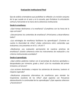 Evaluación institucional final 2016 