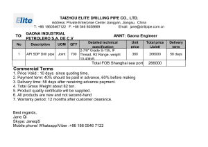 Quotation for  Drill pipes 11.23