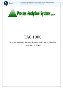 TAC 1000 Installation Procedure V1 es