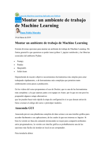 02 Montar un ambiente de trabajo de Machine Learning