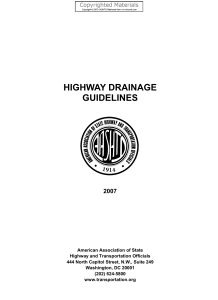 -Highway Drainage Guidelines-American Association of State Highway and Transportation Officials (AASHTO) (2007)