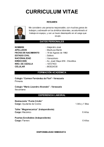 CV Alejandro Jose Machuca Martinez