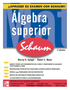 Algebra Superior 3ra Edicion Serie Schau