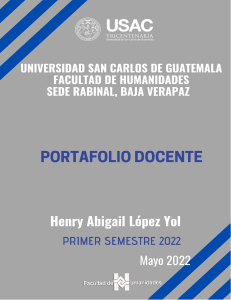 Portafolio Henry López Yol  Primer Semestre 2022