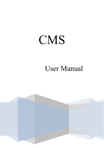 User Manual CMS