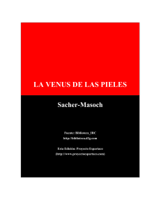 LA VENUS DE LAS PIELES Sacher Masoch
