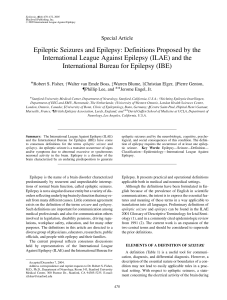 Epileptic Seizures and Epilepsy