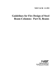 NIST GCR 11-952 Guidelines for Fire Design of Steel Beam-Columns - Part 2, Beams