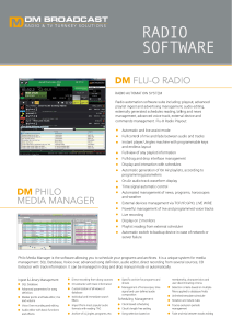 Brochure DM Radio Software