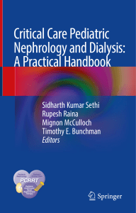 2019 Critical Care Pediatric Nephrology and Dialysis
