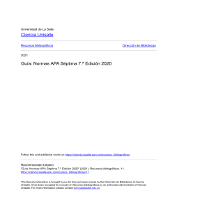Guía  Normas APA Séptima 7.ª Edición 2020